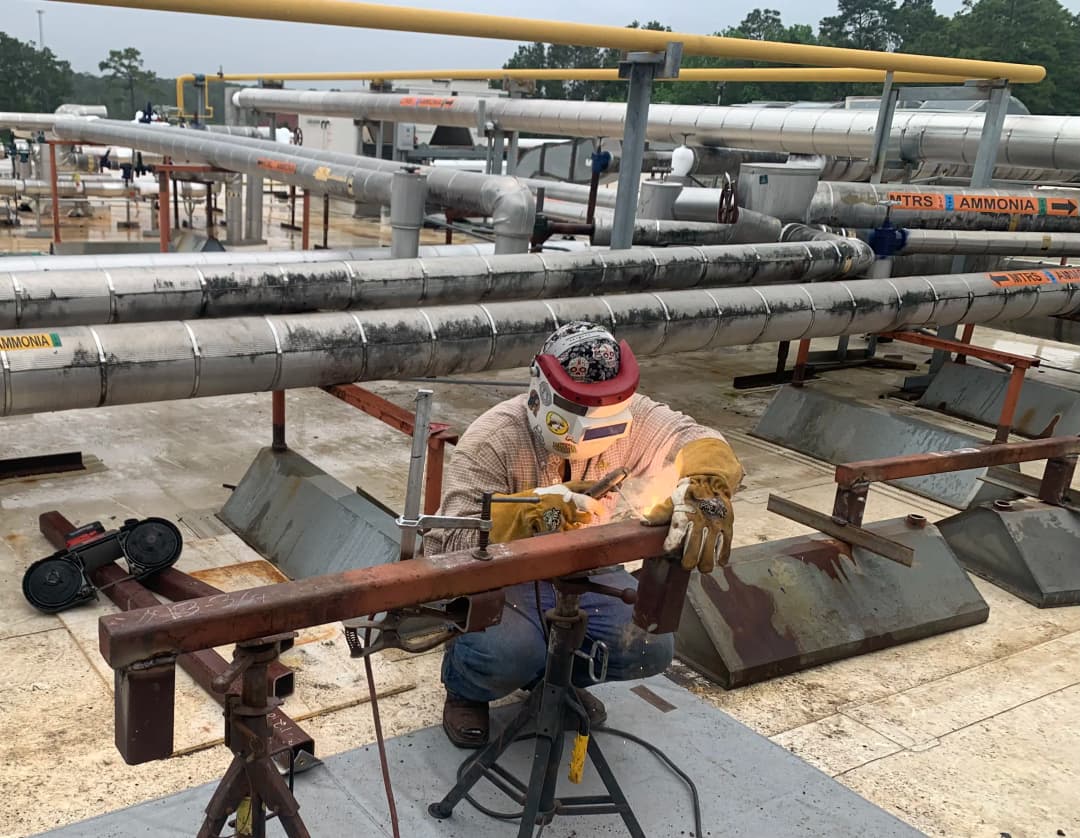 Welder at work